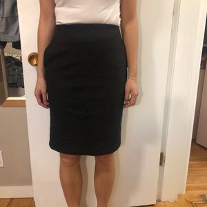Uniqlo Charcoal Wool Pencil Skirt